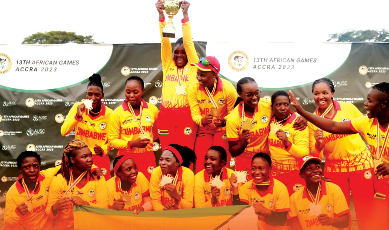 Historic victory: Lady Chevrons beat SA to clinch gold at Africa Games (Picture via X - @ZimCricketv)