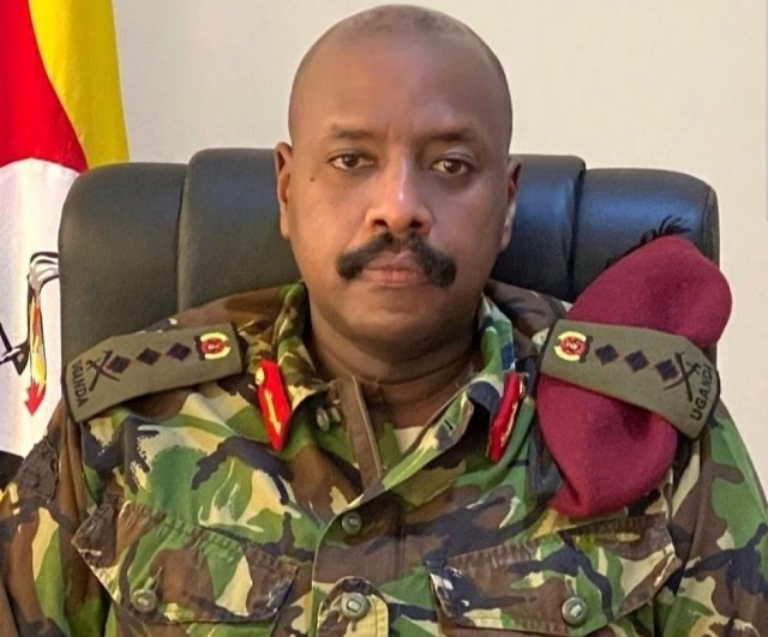 Uganda's President Yoweri Museveni, 79, has promoted his son Gen Muhoozi Kainerugaba (in the picture) to head the military. (Picture via Muhoozi Kainerugaba, CC BY 4.0 , via Wikimedia Commons)
