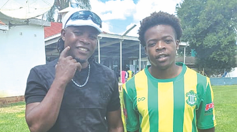 CAPS United legend Alois Bunjira's son, Junior appears to be following in his father's footsteps at Makepekepe (Picture via The Herald)