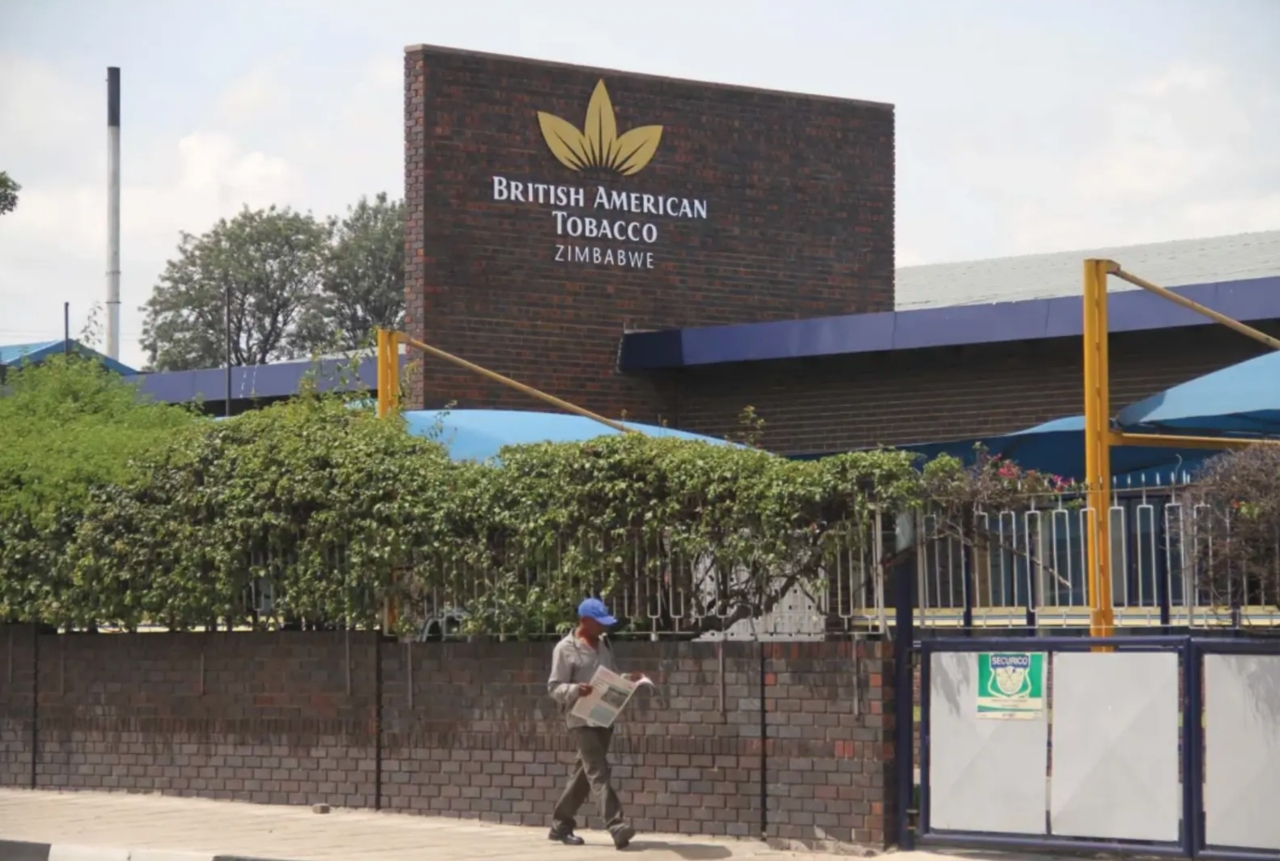 Outside the offices of British American Tobacco Zimbabwe (Picture via Shepherd Tozvireva - NewsDay)