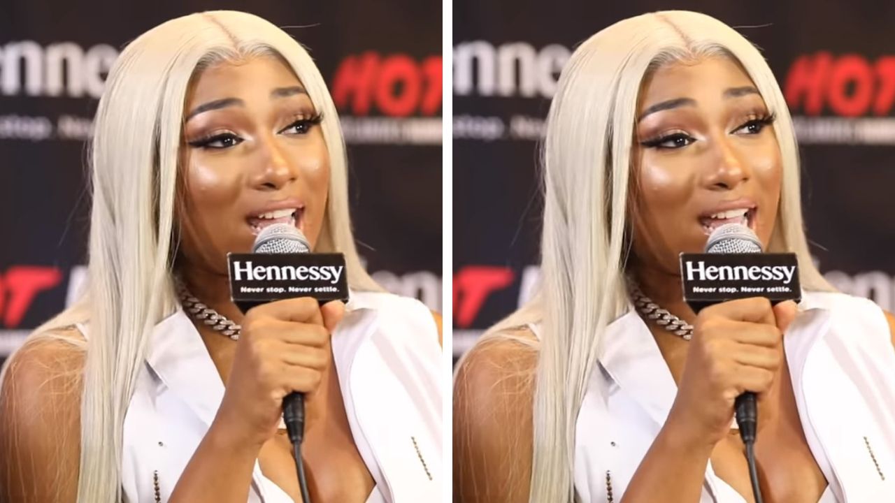 Megan Thee Stallion being interviewed at Birthday Bash ATL in June 2019 (Picture via HOTSPOTATL, CC BY 3.0 , via Wikimedia Commons)