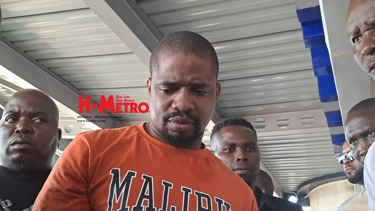 Fugitive murder suspect Peter Dube who was arrested on Wednesday at the Robert the Robert Gabriel Mugabe International Airport after being deported from Ireland and Mozambique (Picture via H Metro)