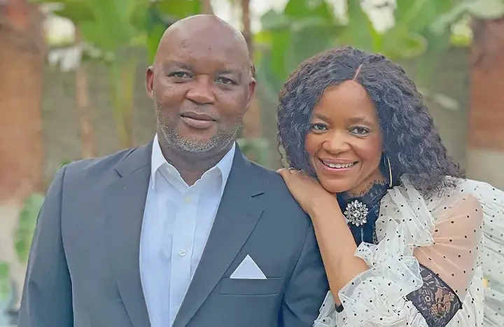 South African football coach Pitso Mosimane and his wife Moira Tlhagale (Picture via Instagram - @moiramtsports)