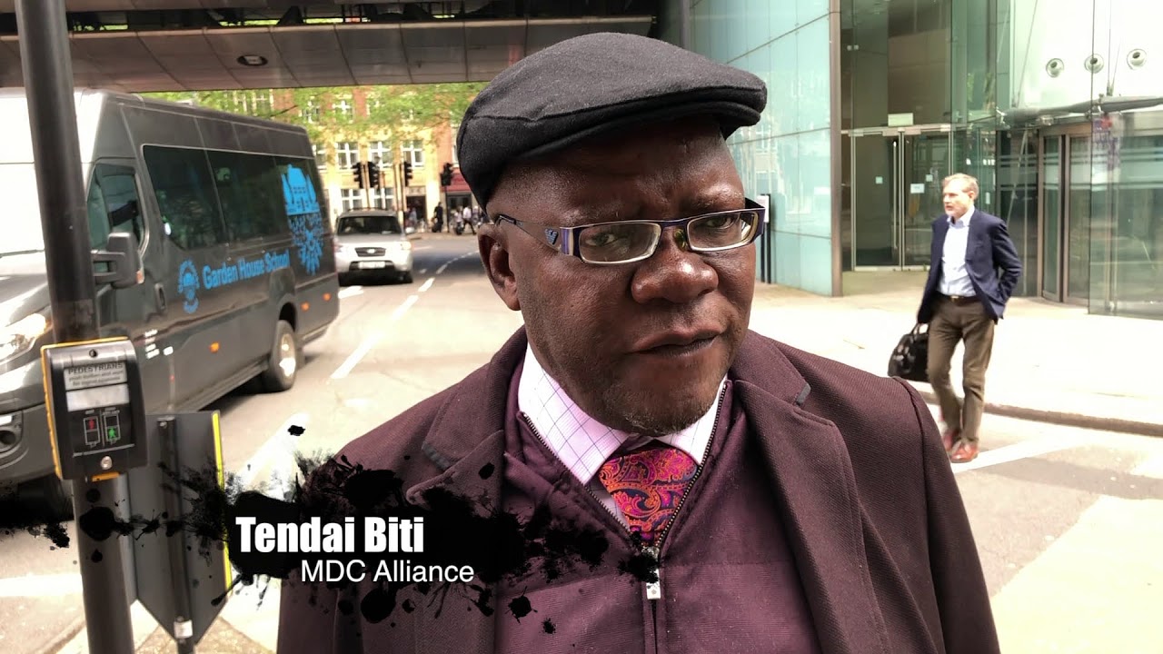 Tendai Biti seen here in London, May 2018, during the time he was the Vice President of the MDC Alliance (Picture via Nehanda TV)