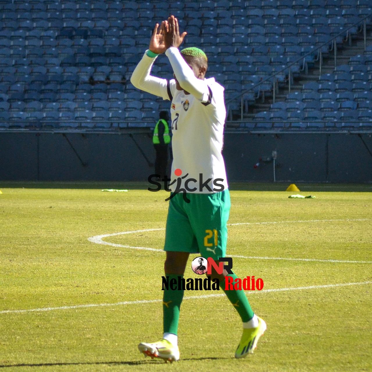The Zimbabwe Warriors during a training session in South Africa (Picture via Tafadzwa "Sticks" Chigandiwa)