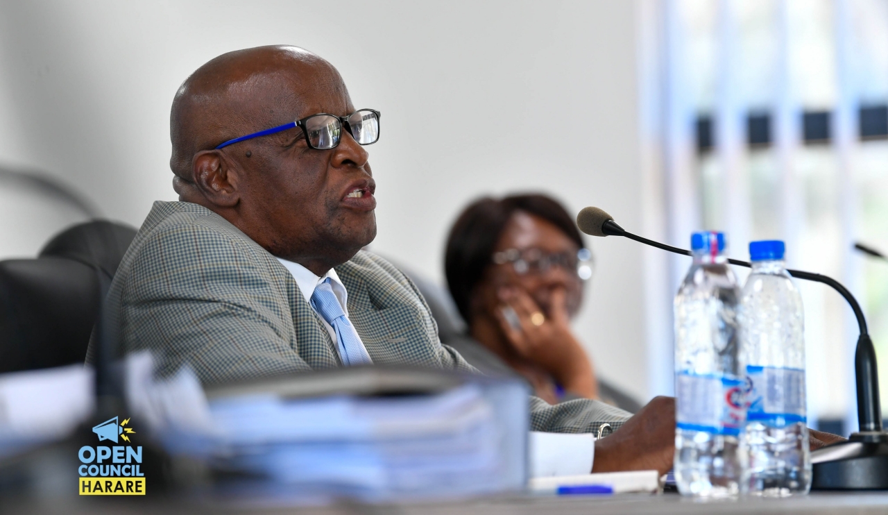 Harare town clerk Hosiah Chisango testifying before Commission of Inquiry into the Matters of Local Governance by Harare City Council (Picture via X - @OpenCouncilHRE)