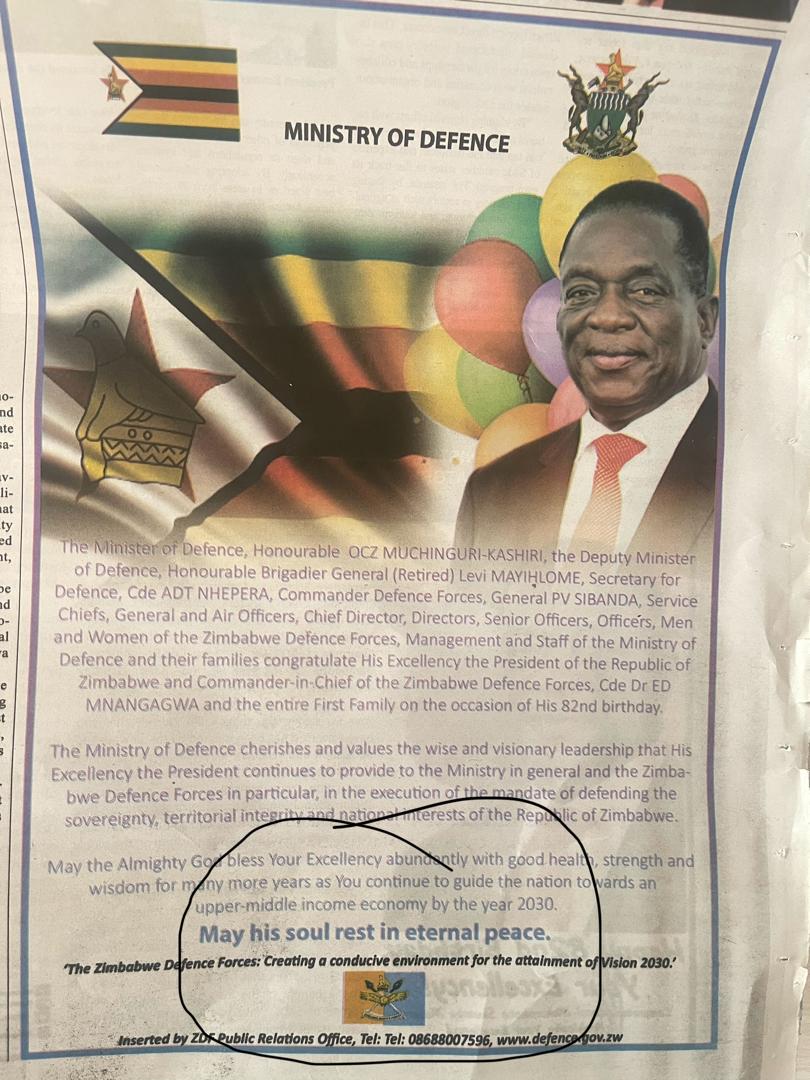 Big howler … the faulty birthday congratulatory message that got the editor into trouble
