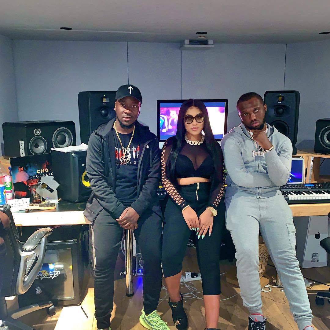 UK based Zimbabwean producer Rodney “Rymez” Hwingwiri (left) seen here with British rappers Stefflon Don and Headie One (Picture via Facebook - Rodney Rymez Hwingwiri)