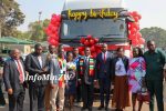 Minister linked to Mnangagwa term limit controversy donates truck to President Youth Affairs Minister Tino Machakaire who is also a Zanu-PF Politburo member and National Secretary for the Youth League, gifted President Emmerson Mnangagwa a Shacman haulage truck at State House for his 82nd birthday (Picture via X - Ministry of Information)