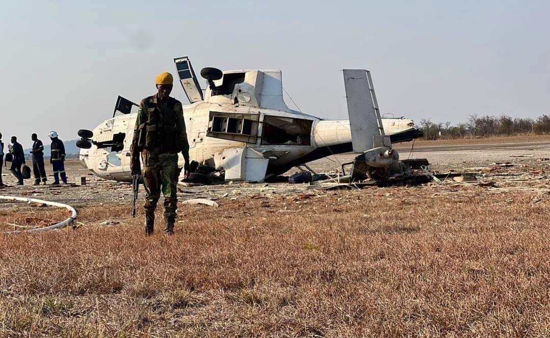 President Emmerson Mnangagwa's helicopter was involved in a crash during takeoff at a Masvingo airstrip