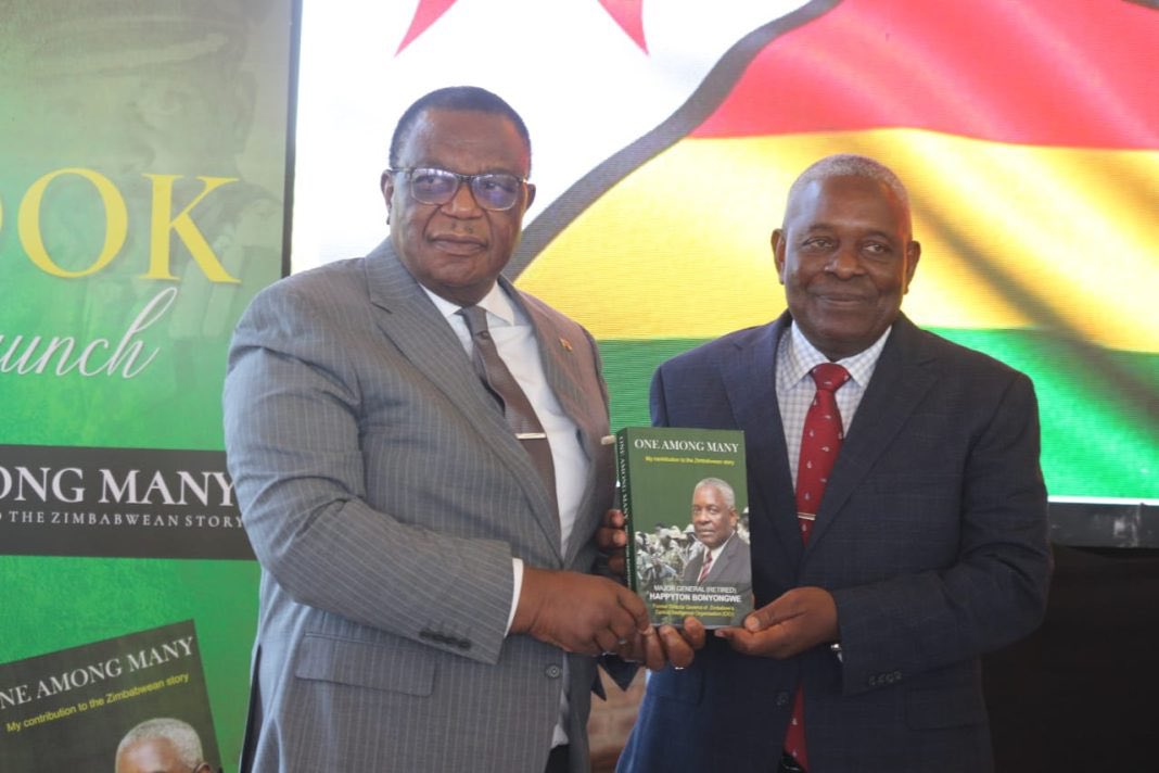 Vice President Constantino Chiwenga and former CIO Director-General Happyton Bonyongwe during his book launch