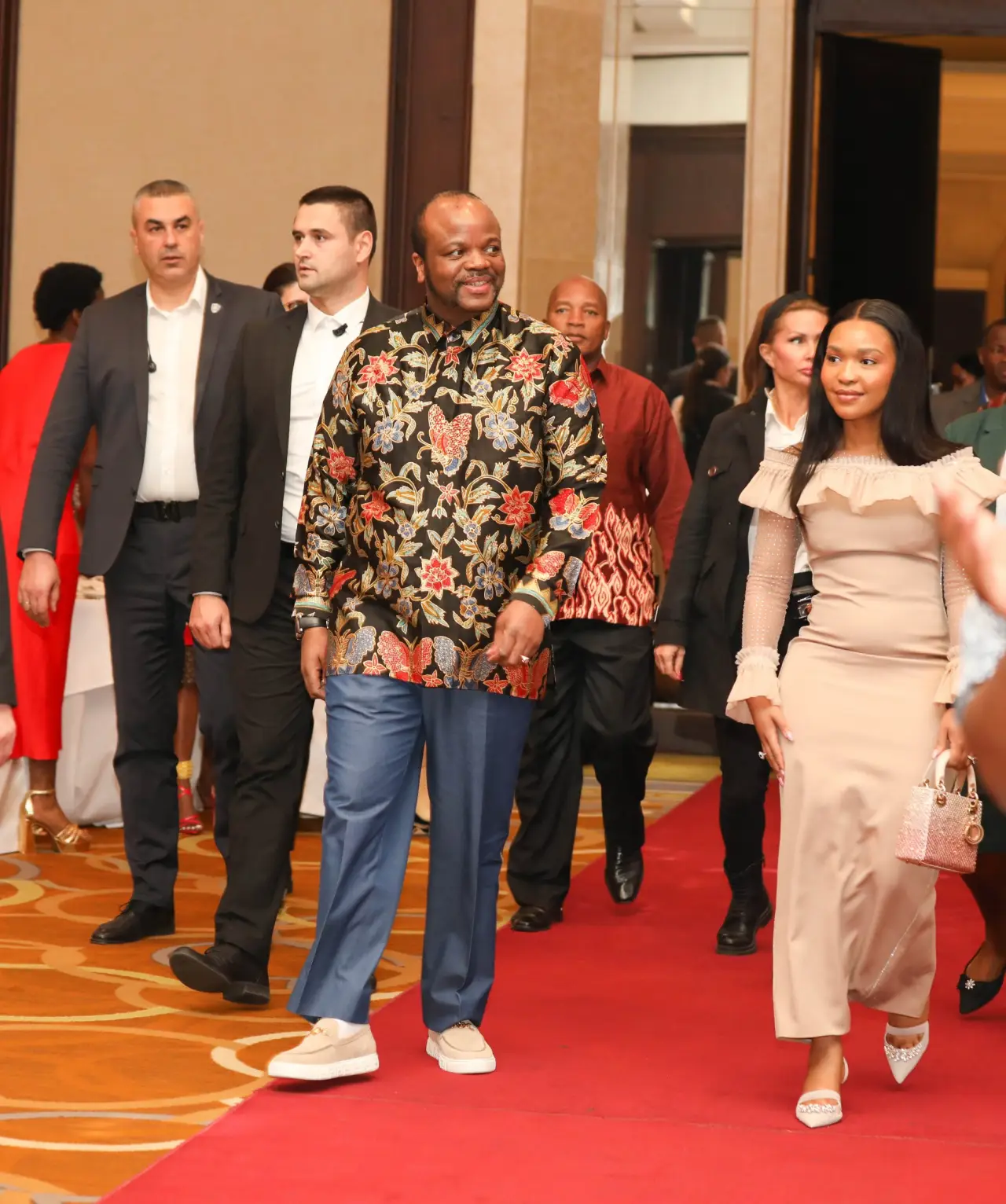 King Mswati of Eswatini seen here with his 16th wife, Nomcebo Zuma, daughter of former South African President Jacob Zuma (Image via X - Government of Eswatini)