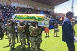 Zimbabwe army honours the late Colonel Tshinga Dube with military parade Zimbabwe army honours the late Colonel Tshinga Dube with military parade (Picture via New Ziana)