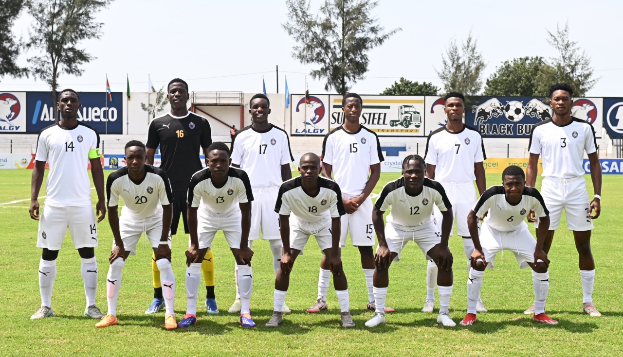 The Zimbabwe U-20 national football team that played against Eswatini on 28 September 2024 (Picture via X - Zimbabwe Football Association)