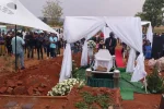 Biggie Tembo Junior entertains mourners at Rise Kagona funeral in Zimbabwe Bhundu Boys founder Rise Kagona was buried in Mufakose, Harare (Images Supplied)