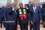 SADC slams US tariffs, contradicting Mnangagwa’s unilateral approach SADC chair President Emmerson Mnangagwa (centre) hosting South African President Cyril Ramaphosa and others during a summit in Harare, January 2025 (Picture via Ministry of Information)