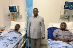 Sports Minister Sanyatwe visits Zim Open Golf accident survivors after tragic death of golfer Morton Kombai Sports Minister Anselem Sanyatwe visits Zim Open Golf accident survivors after tragic death of golfer Morton Kombai (Picture via X - @jnrflacko)