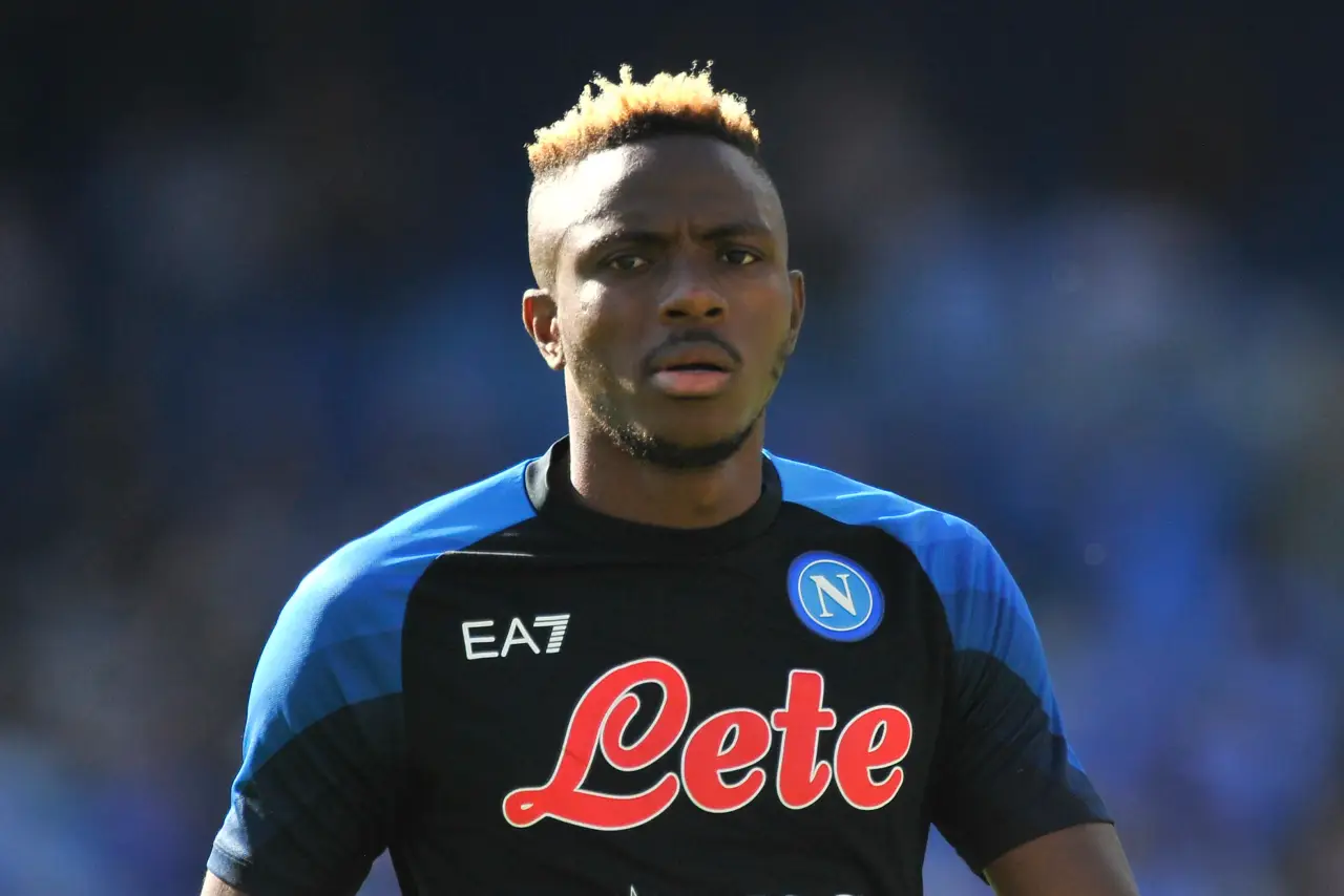 Victor Osimhen playing for Napoli, during the match of the Italian Serie A league between Napoli vs Sassuolo final result, Napoli 4, Sassuolo 0, match played at the Diego Armando Maradona stadium. — (Photo by Vincenzo Izzo, DepositPhotos.com)