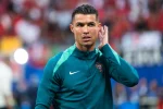 Ronaldo becomes football’s first billionaire player with a staggering US$1.4 billion LEIPZIG, GERMANY - JUNE 18, 2024: Cristiano Ronaldo during warm up for the Euro 2024 Group F match Portugal vs Czechia — Photo by Dziurek via DepositPhotos.com