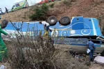 Ramaphosa mourns with Zimbabwe, Malawi after bus accident killed 42 in SA The bus, travelling from Gqeberha in the Eastern Cape to Harare and onward to Malawi, veered off the N1 highway on Sunday afternoon and plunged down an embankment. (Picture via Limpopo Department of Transport and Community Safety)