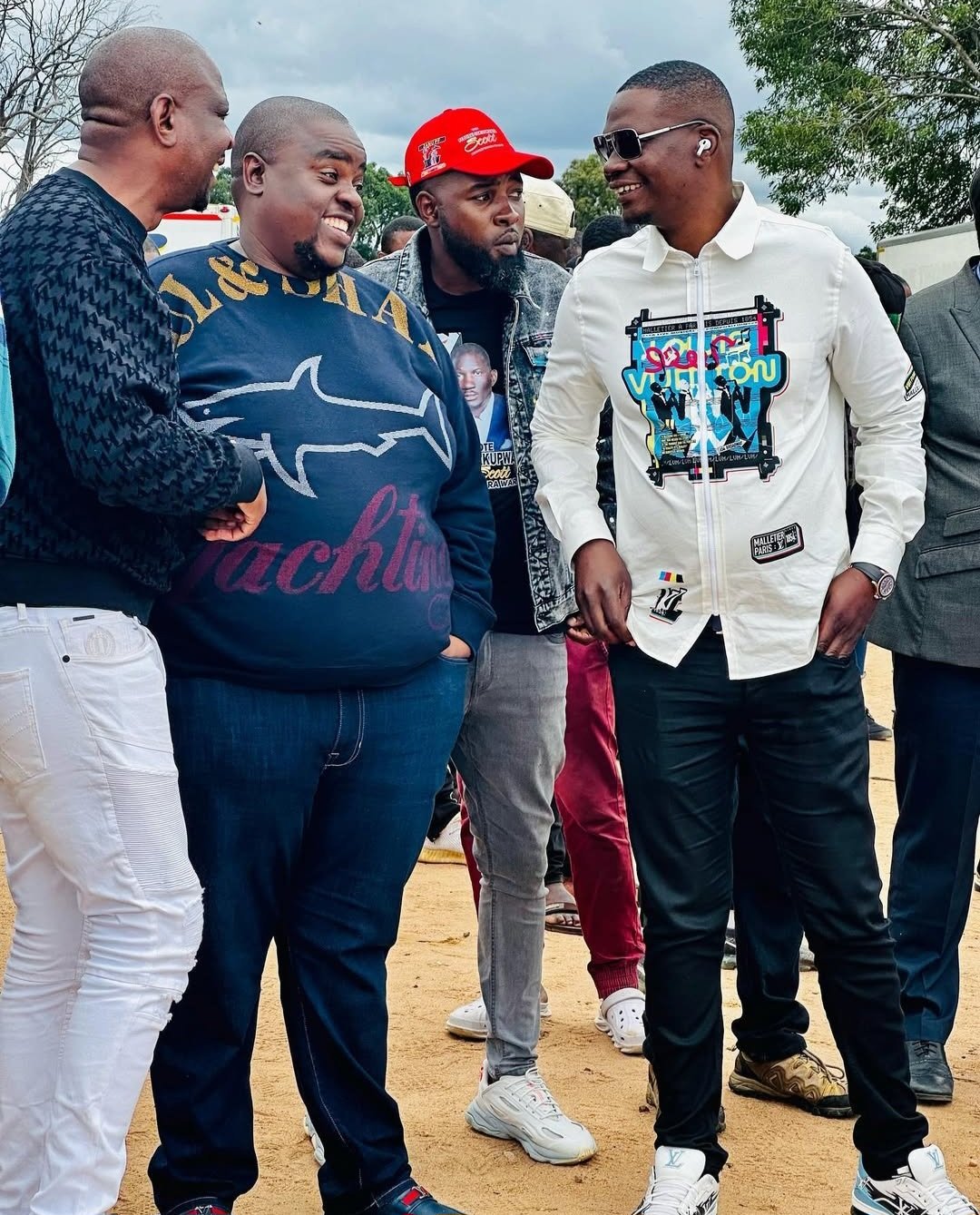 Controversial businessmen Moses Mpofu, Wicknell Chivayo and Mike Chimombe in happier times before they fell out (Picture via Instagram)