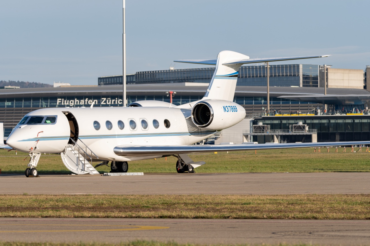 Zurich, Switzerland, January 19, 2023 Gulfstream G550 business aircraft is parking on the apron during the world economic forum in Davos — Photo by robert.buchel.fl1.li via DepositPhotos.com