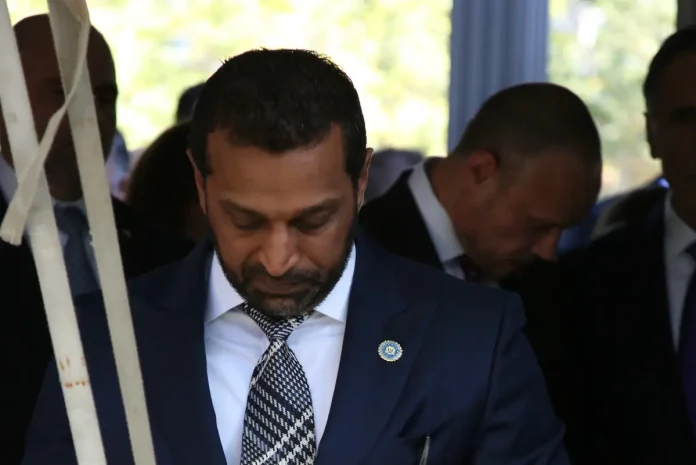 September 11, 2025, New York, USA: FBI Director, Kash Patel at the 24th anniversary 9/11 commemoration ceremony is taking place on the 9/11 Memorial plaza at the World Trade Center. (niyi fote\thenews2) — Photo by thenews2.com via DepositPhotos.com