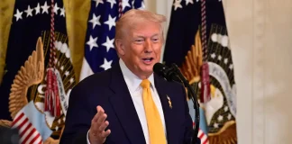 Trump extends Iran ceasefire indefinitely as tensions remain unresolved February 18, 2026, Washington, D.C., USA: President of the United States Donald J. Trump speaks at a Black History Month Reception at The White House. (Picture by Kyle Mazza - TheNews2.com via DepositPhotos.com)