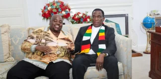 A $3.6 million blunder: How Wicknell Chivayo plunged Zanu PF into a PR crisis President Emmerson Mnangagwa seen here with prominent tenderpreneur Wicknell Chivayo (Picture via Facebook - Wicknell Chivayo)