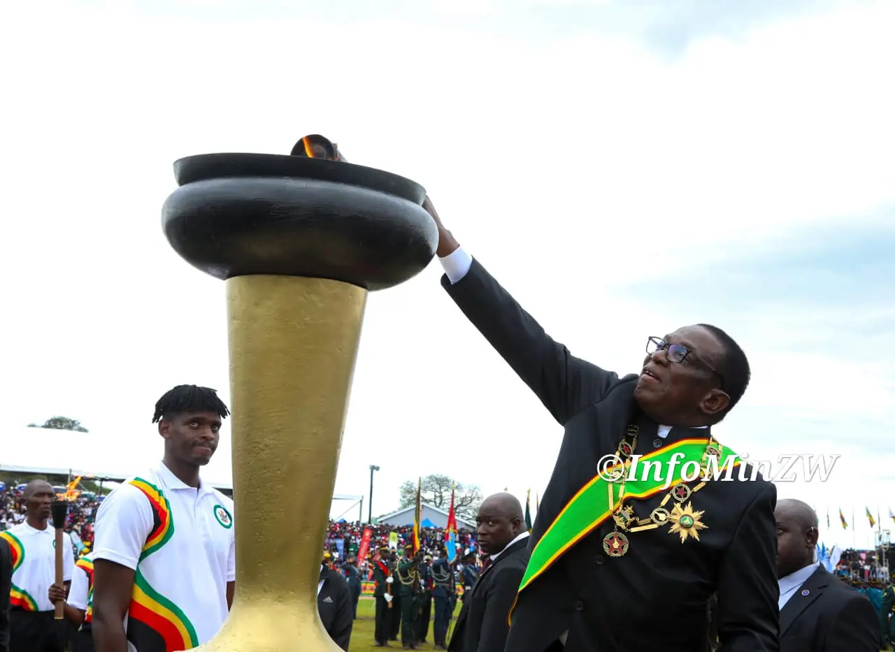 Mnangagwa lights Independence Flame as Zimbabwe marks 46 years of independence