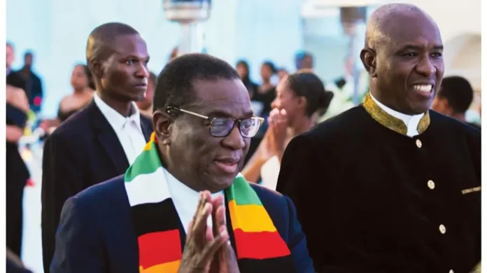 President Emmerson Mnangagwa seen here with controversial tenderpreneur Kudakwashe Tagwirei (Picture via Social Media)