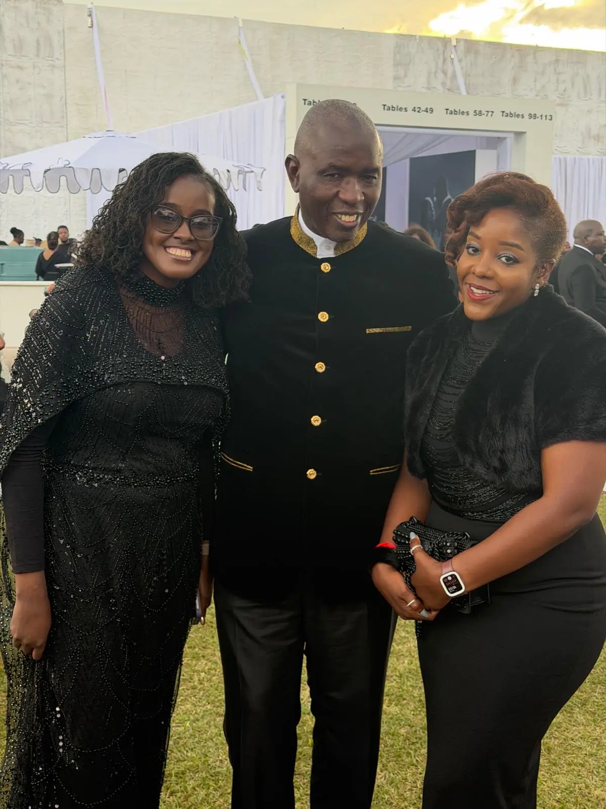 Controversial tenderpreneur Kudakwashe Tagwirei (centre) seen here with Bona Mugabe (right), the only daughter of the late President Robert Mugabe (Picture via Social Media)