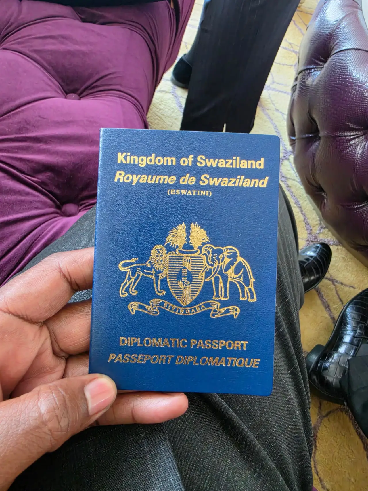Controversial Zimbabwean businessman Wicknell Chivayo has announced that he has been granted citizenship of Eswatini and issued with a diplomatic passport following a meeting with King Mswati III at the Royal Palace. (Pictures via Facebook - Wicknell Chivayo)