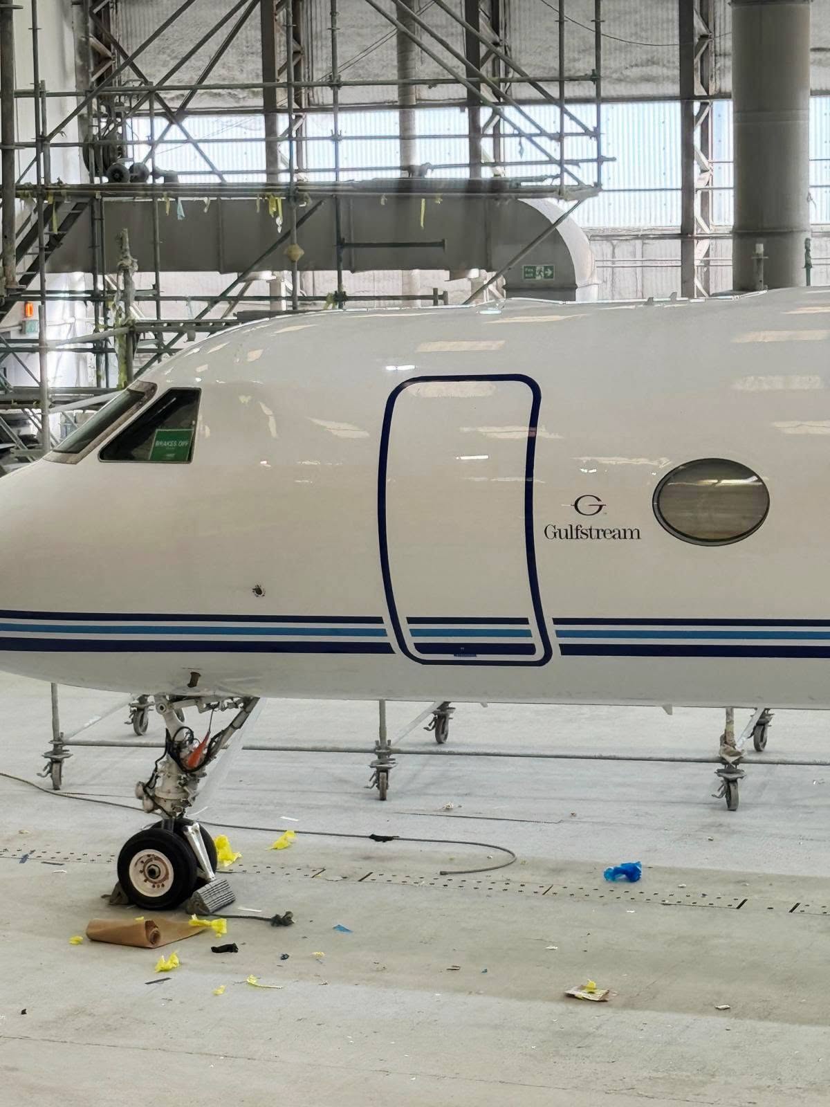 Wicknell Chivayo has taken delivery of a Gulfstream G550 private jet valued at approximately US$34 million, marking the latest display of wealth by the controversial tenderpreneur whose business dealings and legal disputes have frequently attracted public attention. (Pictures via Facebook - Wicknell Chivayo)