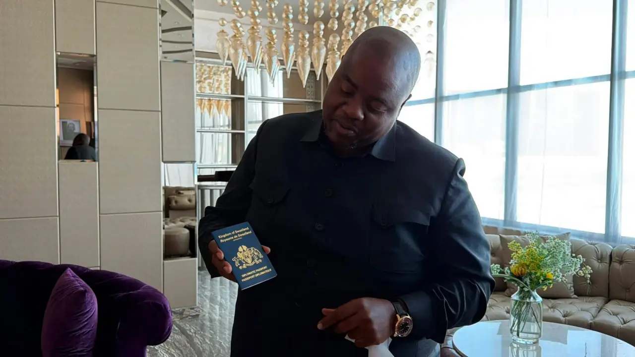 Controversial Zimbabwean businessman Wicknell Chivayo has announced that he has been granted citizenship of Eswatini and issued with a diplomatic passport following a meeting with King Mswati III at the Royal Palace. (Pictures via Facebook - Wicknell Chivayo)
