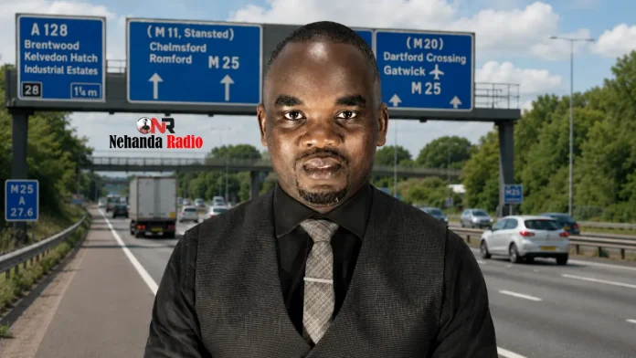 The late Langton Zulu and a representative image background of the M25 between Junction 28 for Brentwood and Junction 27 were the accident took place (Picture via Handout and AI)