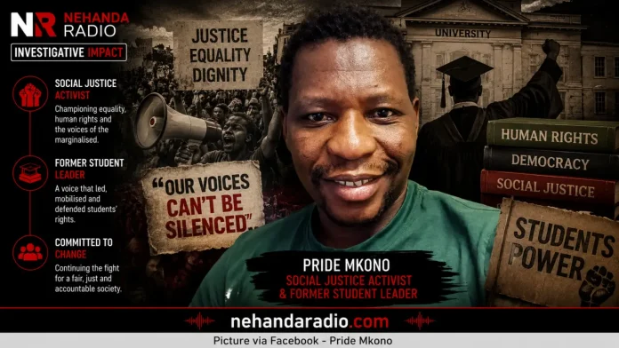 Pride Mkono is a social justice activist and former Zinasu President (2011-2013). (Picture via Facebook - Pride Mkono)